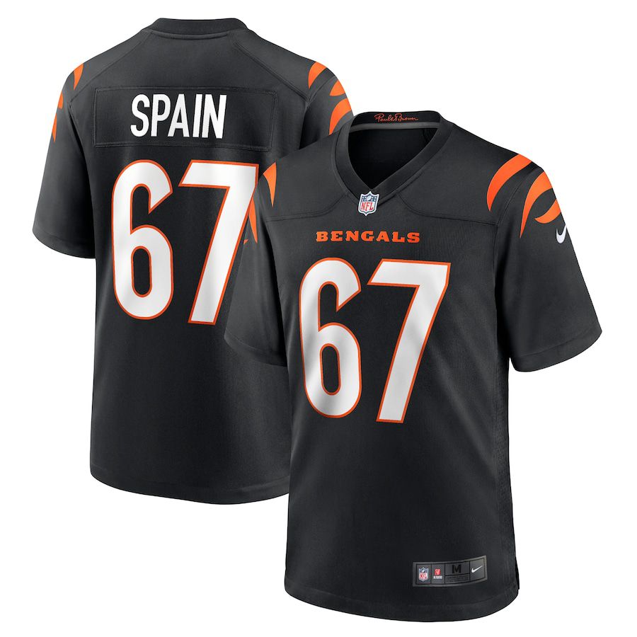 Men Cincinnati Bengals #67 Quinton Spain Nike Black Game NFL Jersey->cincinnati bengals->NFL Jersey